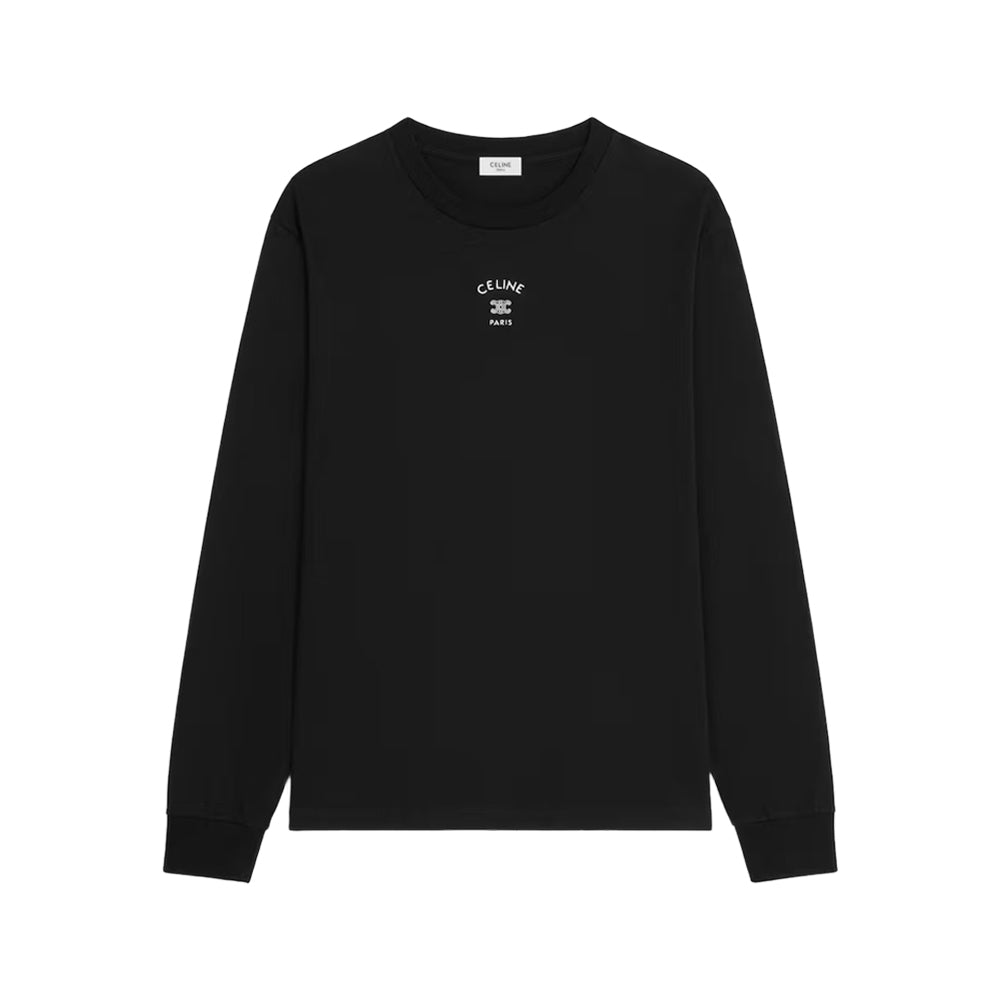 셀린느 롱슬리브 티셔츠 코튼 저지 블랙 화이트(국내배송)(당일배송)