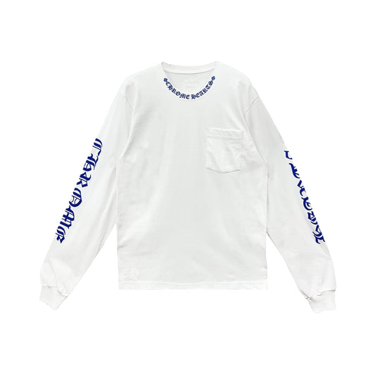 크롬하츠 넥 스크립트 로고 롱슬리브 티셔츠(국내배송)(당일배송)(2COLOR)